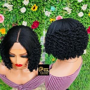 CONROW WITH  SHORT CURLS BRAIDED WIG 10"